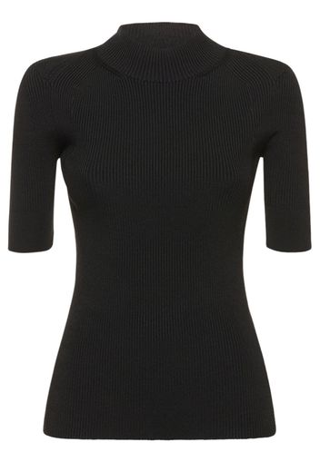 Compact Rib Knit Technical Top