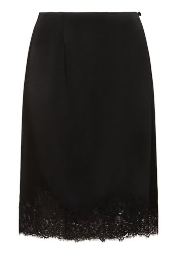 Iconic Satin & Lace Knee Length Skirt