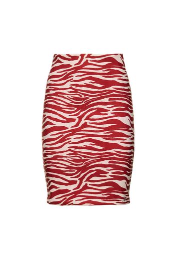 Printed Lycra Draped Low Rise Mini Skirt