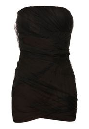 Eita Strapless Draped Tulle Mini Dress