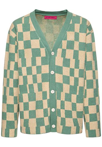 Cardinal Checker Cashmere Cardigan