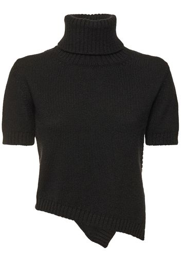 Dria Asymmetric Cashmere Blend Knit Top