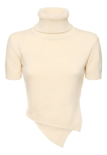 Dria Asymmetric Cashmere Blend Knit Top