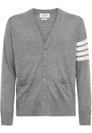 Merino Wool Fine Knit Cardigan W/ 4 Bar