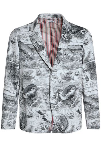 Unconstructed Printed Cotton Blazer