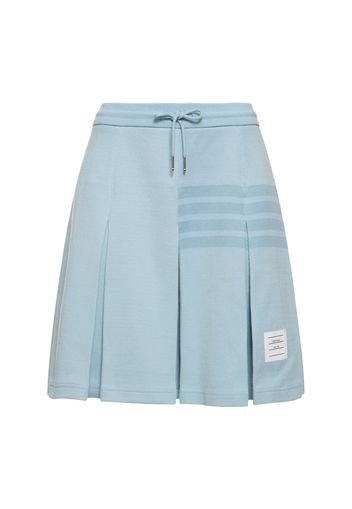 Cotton Jersey Pleated Mini Skirt