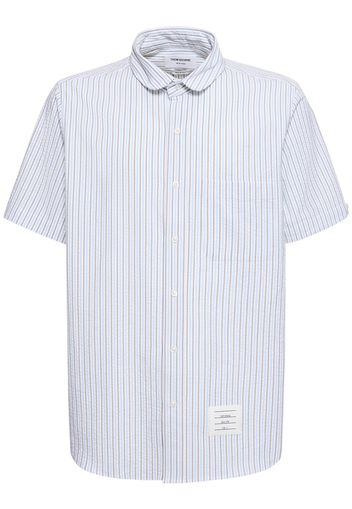 Striped Cotton Straight Fit Shirt