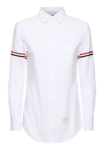 Classic Round Collar Shirt W/ Grosgrain