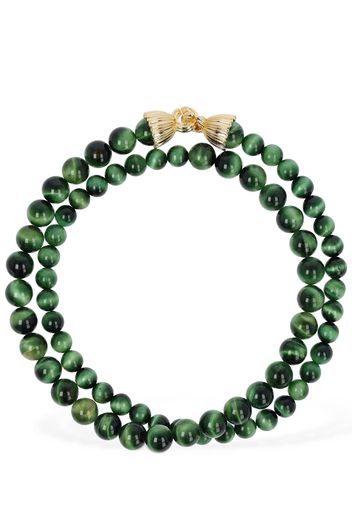 Malachite Double Wrap Collar Necklace