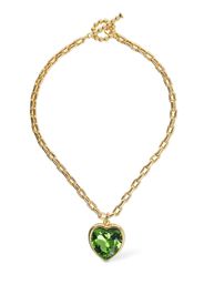 Green Heart Chain Necklace