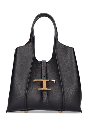 Mini T Leather Tote Bag