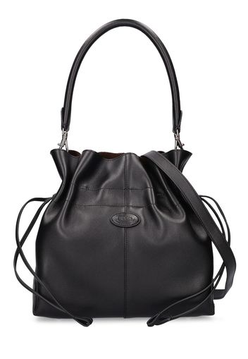 Small Dbs Leather Bucket Bag