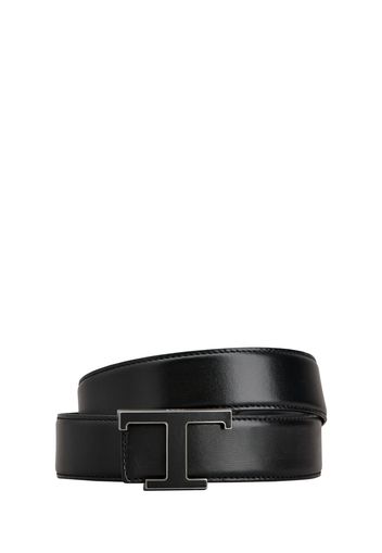 3.5cm Logo Leather Belt