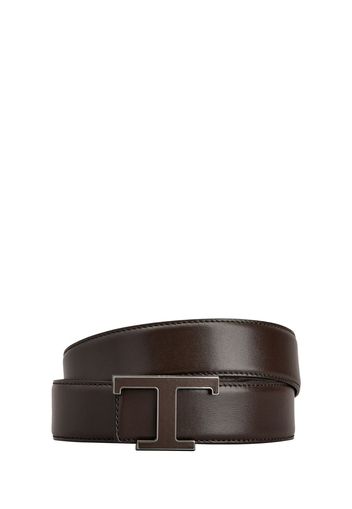 3.5cm Logo Leather Belt