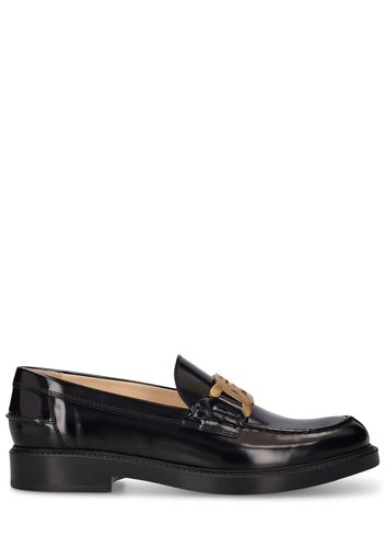 Brushed Leather Loafers