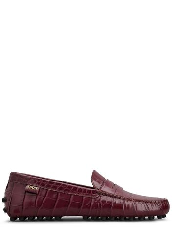 5mm Croc Embossed Leather Loafers