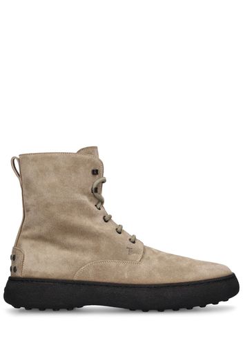 Stivaletto Suede Lace-up Boots