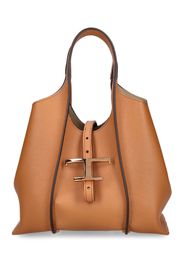 Mini T Leather Tote Bag