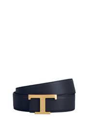 3.5cm Reversible Logo Leather Belt