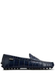 5mm Croc Embossed Leather Loafers