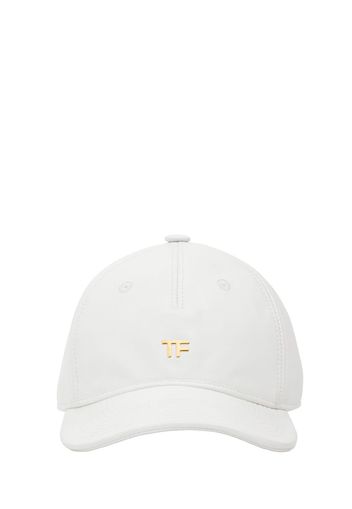 Tf Cotton Canvas & Leather Baseball Cap