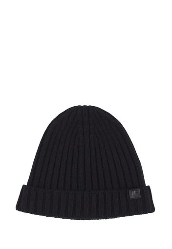 Cashmere Ribbed Beanie Hat