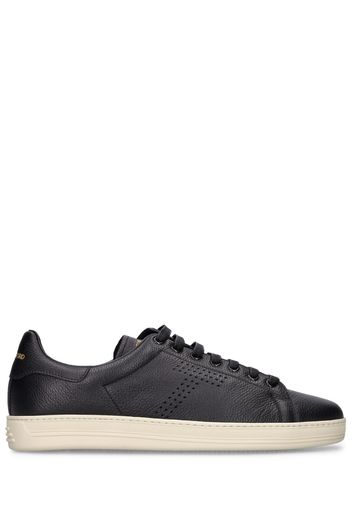 Grain Leather Low Top Sneakers