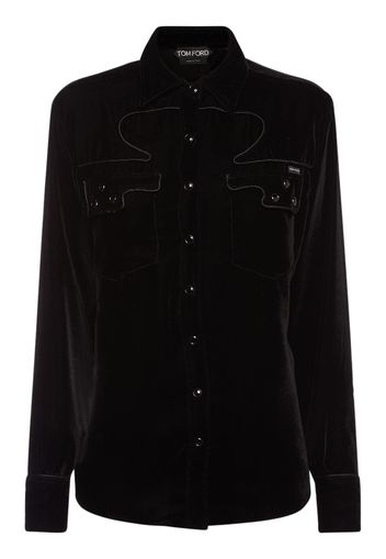 Relaxed Fit Velvet Shirt