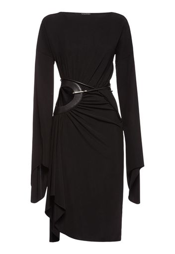 Jersey Wrap Midi Dress