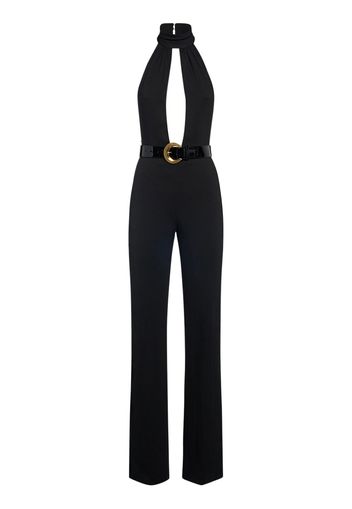 Stretch Sable Halter Neck Jumpsuit