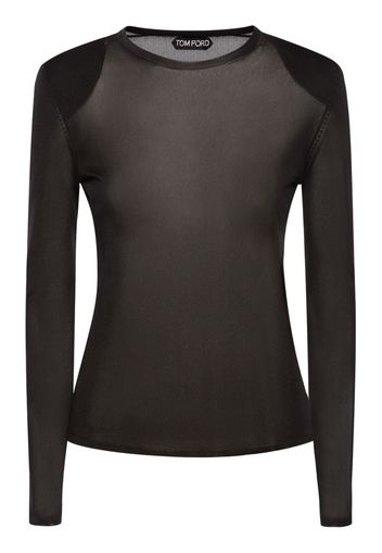 Viscose Jersey Padded Shoulder L/s Top