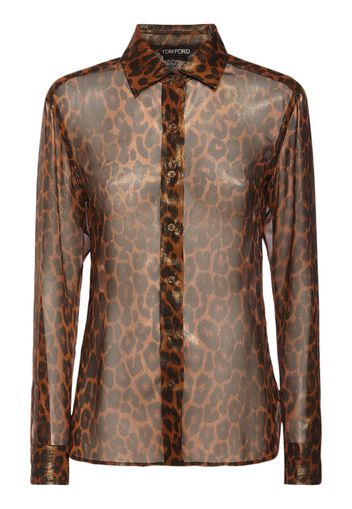 Shiny Silk Georgette Printed Shirt