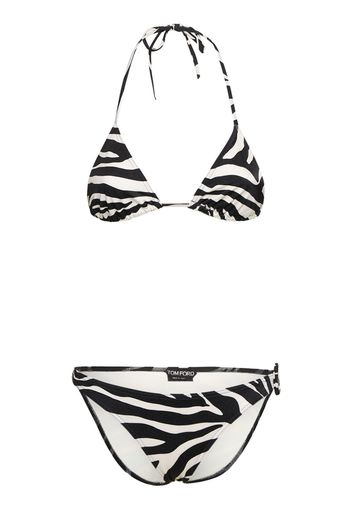 Printed Triangle Bikini Set