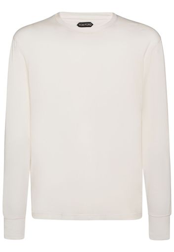 Lyocell & Cotton Crewneck T-shirt