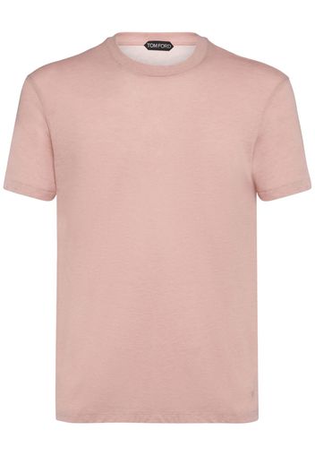 Cotton Blend Crewneck T-shirt