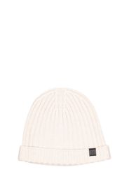 Cashmere Ribbed Beanie Hat