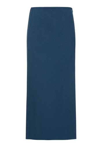 Stretch Faille Long Wrap Skirt