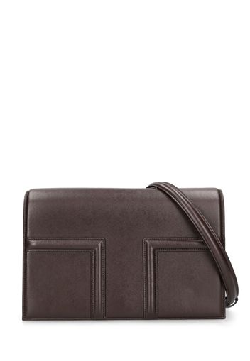 T-flap Leather Shoulder Bag