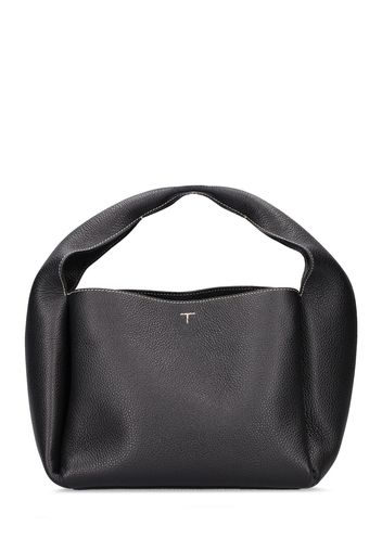 Bucket Pebble Grain Leather Bag