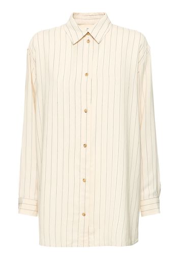 Loose Pinstriped Viscose Shirt