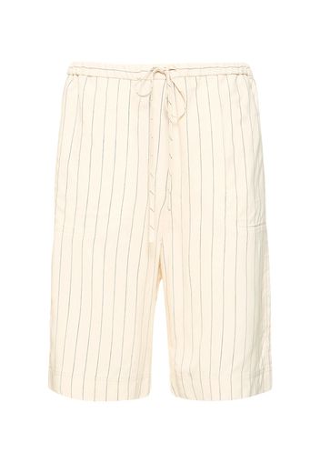 Relaxed Pinstriped Shorts