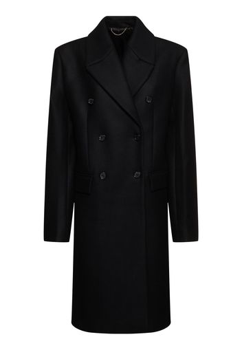 Broad Wool Blend Midi Coat