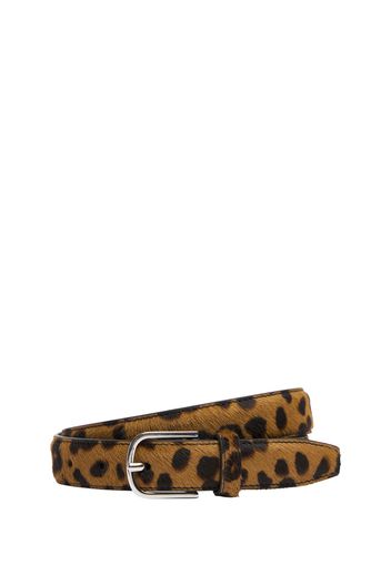 Leopard Printed Ponyskin Belt