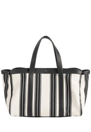 Striped Canvas Tote Bag