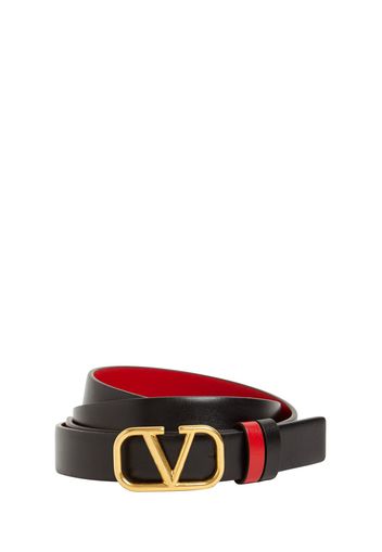 20mm Reversible V Logo Leather Belt