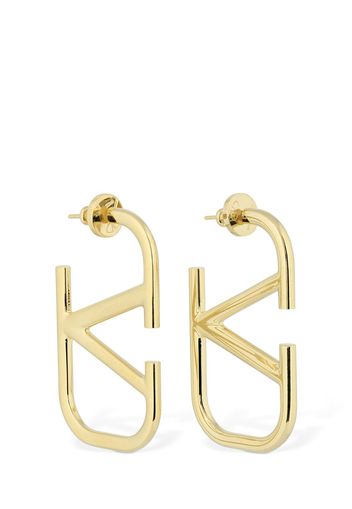 Big V Logo Earrings