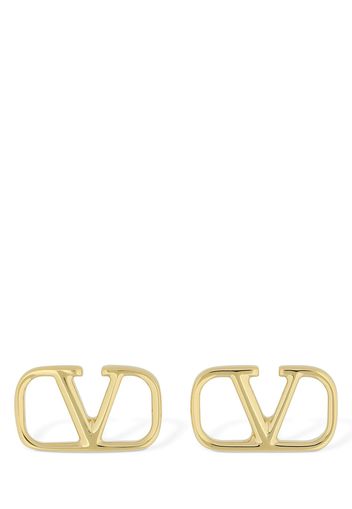 V Logo Signature Stud Earrings