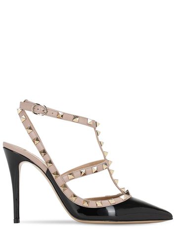 100mm Rockstud Patent Leather Pumps