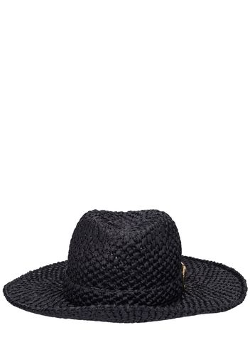 V Logo Signature Straw Hat