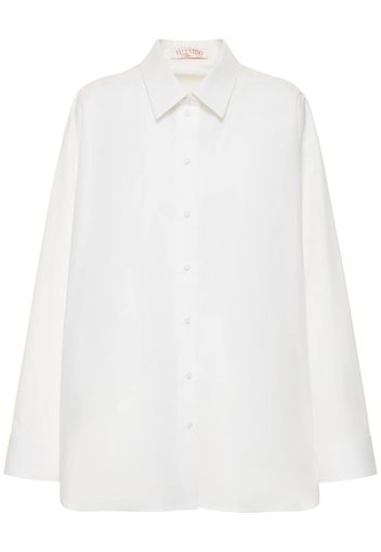 Cotton Poplin Mini Shirt Dress